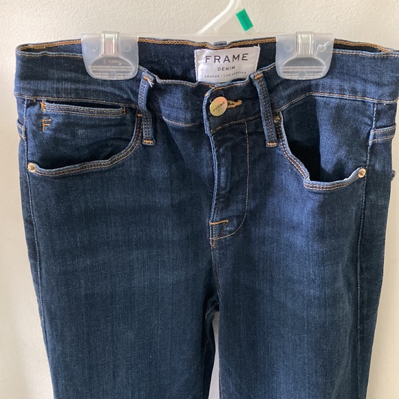 Frame Denim London/Los Angeles Blue Denim Le High Flare Stretch Jeans Sz 26 - Picture 2 of 7